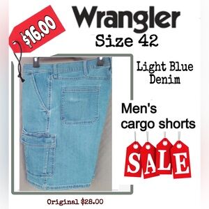 Wrangler Blue Cargo Shorts Denim Style
